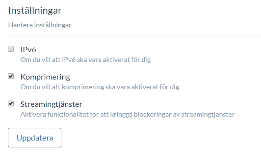Inaktivera IPv6